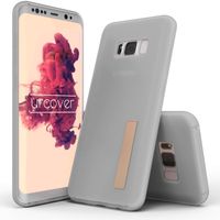 Urcover® Samsung Galaxy S8 Plus Handy Schutz-Hülle Ultra Slim Stand-Funktion Soft Back-Case mit Ständer | flexible federleichte TPU Silikonhülle Schutz-Cover Schale Transparent