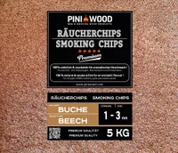 PINI 5 Kg Räucherchips Buche 4-6 mm Smoking Chips Räucherspäne 18 Liter