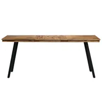 Stół z recyklingowanego drewna tekowego i stali 180 x 90 x 76 cm