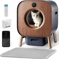 PAWBBY P1 Ultra Katzenklo Selbstreinigend, intelligente Katzentoilette, Anti-Klemm-/Pflanzendesodorierendes Design, App-Steuerung