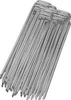 Fiqops 50Stücke Erdanker Heringe Verzinkt 15 X 2.5cm Bodenanker Erdnagel Erdnägel 50er