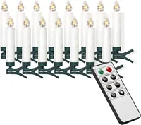 15 kabellose LED Christbaumkerzen mit Fernbedienung | Komplett-Set | flammenlose Kerzen mit Tropfen | perfekte Alternative zur Lichterkette (weiß)