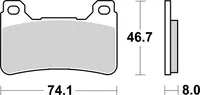 Klocki hamulcowe SBS 809RST (zestaw na tarczę) Road Racing Sinter