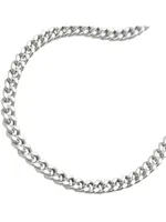 Kette 3mm Flachpanzerkette diamantiert Silber 925 50cm