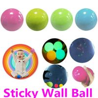 8x Sticky Globbles Ball Stress Spielzeug Fluoreszierende Klebrige Wand Stretch 