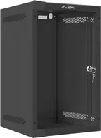 Lanberg Rack Wandschrank 10" 9U/280X310 Glastür schwarz