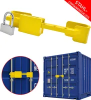 Containerschloss aus gehärtetem Stahl Sicherheitsschloss Diebstahlschutz Bügelschloss Stahl Schloss inklusive Bügelschloss und 4 Schlüssel