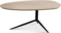 WOHNLING Couchtisch Sofatisch Massivholz Weiß getüncht 86,5 cm Wohnzimmertisch