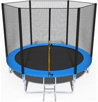 Trampolin - blau - 244 cm mit Sicherheitsnetz - bis 110 kg