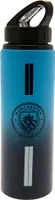 Manchester City FC - Fľaša na vodu, pruhovaná, hliníková TA9288 (jedna veľkosť) (modrá/čierna/biela)