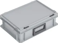 Lockweiler Kunststoffkoffer 10l Polypropylen mit 1 Griff L400xB300xH133mm grau stapelbar - PC10-139210110118