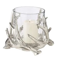 Edzard - Windlicht Kingston, Geweih-Design, H: 15 cm