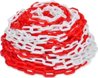 vidaXL Bariérové řetězy 2 ks. Červený a bílý plast 30 m