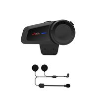 Sluchátka Bluetooth Maxto M2 pro motocykly, pro šest osob najednou | Potlačení ozvěny DSP + redukce šumu | Vodotěsnost a ochrana proti slunci, 1 balení, černá