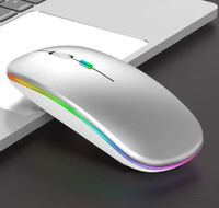 LED RGB USB Wireless Funkmaus Maus 2.4GHz Wiederaufladbarer Farbwechsel Funkmaus Gaming Maus PC Kabellose Laptop Notebook
