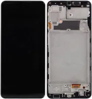 Original AMOLED Display Touchscreen Bildschirm Rahmen Schwarz für Samsung Galaxy A22 4G A225F