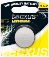 tecxus Lithium Knopfzelle - CR2430 - 3V / 270mAh - Durchmesser 24mm