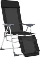VidaXL 360146, Taras, Aluminium, Tkanina, Czarny, 110 kg, 780 mm, 580 mm