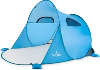 Namiot plażowy Outtec® XXL z ochroną UV - namiot pop-up, ochrona przed słońcem na plaży, ochrona przed wiatrem, namiot plażowy z workami na piasek - dla niemowląt, dzieci i dorosłych