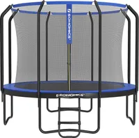 SONGMICS Trampolin rundes Gartentrampolin mit Sicherheitsnetz und Leiter, gepolstertes Gestell, für Kinder und Erwachsene