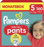 Pampers® Windeln baby-dry™ Monatsbox Größe Gr.5 (12-17 kg) für Babys und Kleinkinder (4-18 Monate), 160 St.