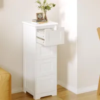 Bealife AP27 Badezimmer Sideboard, 4 Schublade Lagerung schmalen Schrank, Schlafzimmer Küche Flur Lagerung Schrank