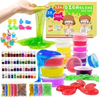 Zestaw slime XXL labolatorium do robienia kolorowych glutów nauka i zabawa 128w1