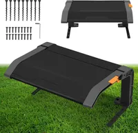 Bettizia Rasenmäher Garage Rasen Roboter Haube Mähroboter Dach Rasenroboter Sonnenschutz Pulverbeschichtet 72x56x36 cm Schwarz