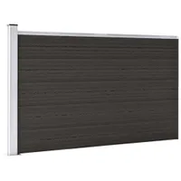 vidaXL Plotový prvek WPC 175x105 cm černý