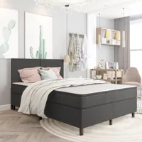 vidaXL Boxspring rám postele šedá látka 180x200 cm