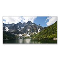 Leinwand-Bilder Wandbild Canvas Kunstdruck 125x50 Wasser Gebirge Landschaft 