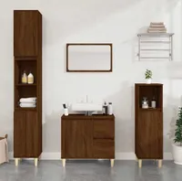 vidaXL Badschrank Braun Eichen-Optik 65x33x60 cm Holzwerkstoff