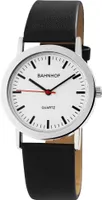 Bahnhof 2910019-001 Uniuhr mit Band aus Kunstleder - schwarz - Analog