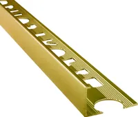 Alu L-Profil Fliesenschiene Fliesenprofil  Schiene gold poliert L270cm 10mm
