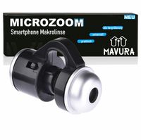 MICROZOOM Handy Smartphone Mikroskop Makrolinse LED 30x Vergrößerung Tablet Lupe