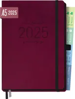 Chäff-Timer Deluxe 2025 / 12 Monate / A5 / Berry / Häfft-Verlag