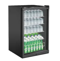 Merax Kühlschrank 76L mit Gefrierfach, Glastür, LED-Beleuchtung,  verstellebare Ablage, Getränkekühlschrank SC-76A, 72 cm hoch, 40 cm breit,  Mini Kühlschrank, Kühl- und Gefrierfunktion, freistehend