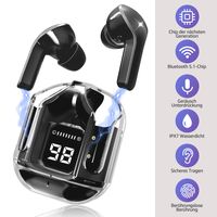 CMYbabee Bluetooth Kopfhörer, Bluetooth 5.1 mit ENC HD Anruf Kabellose Kopfhörer mit Noise Cancelling Mic, HiFi Stereo Ohrhörer, LED Anzeige, Schwarz