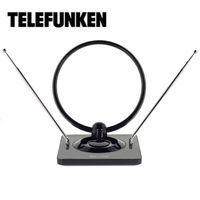 Telefunken Aktive DVB-T Antenne für TV-/Radio Empfang mit 44 dB Verstärker rund