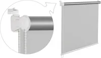Thermorollo Verdunklungsrollo 70x200 cm hellgrau Fensterrollo mit Thermobeschichtung 100% Abdunklun