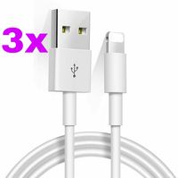 3x Ladekabel USB Schnelladekabel für iPhone 6 7 8 11 12 X Xs Xr Xs 12 13 Max 1m Weiß NEU