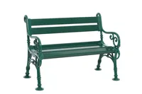BLOME Gartenbank Parkbank LINDERHOF 2-sitzer, Kunststoff dunkelgrün, wetterfest