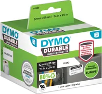 DYMO Original LabelWriter Hochleistungs-Etiketten | 57 mm x 32 mm | weißes Kunststoff-Etikett | Rolle mit 800 Etiketten | für LabelWriter-Beschriftungsgerät