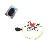 contec fahrrad glocke ding dong blume schwarz weiß