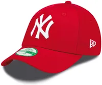 New Era Cap 9FORTY League Basic NY Yankees Scarlet/White Kids Youth, Cap:Kids