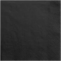 Serwetki trójwarstwowe czarne 33x33cm 20szt