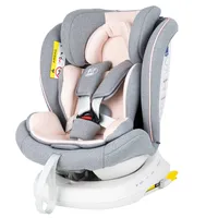 TWT I SIZE Plus DELUXE Ružová detská autosedačka so systémom Isofix otočným o 360°-BUF BOOF 0, 36 kg