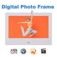 Digitaler Fotorahmen 7 Zoll mit 32GSDka, elektronischer Fotorahmen, Fernbedienung zum einfachen Einstellen von Videomusik, Foto, Unterstützung von SD/USB