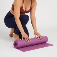 Yogamatte Premium 200 x 80 x 0,45 cm Farbe der Matte - Pflaumenlila