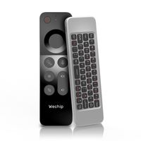W3 2,4 G bezdrátová létající myš, klávesnice, hlasové dálkové ovládání s gyroskopem, podporuje infračervené učení, pro Android TV box, smart TV atd., černá, lze uložit s logem nebo bez něj